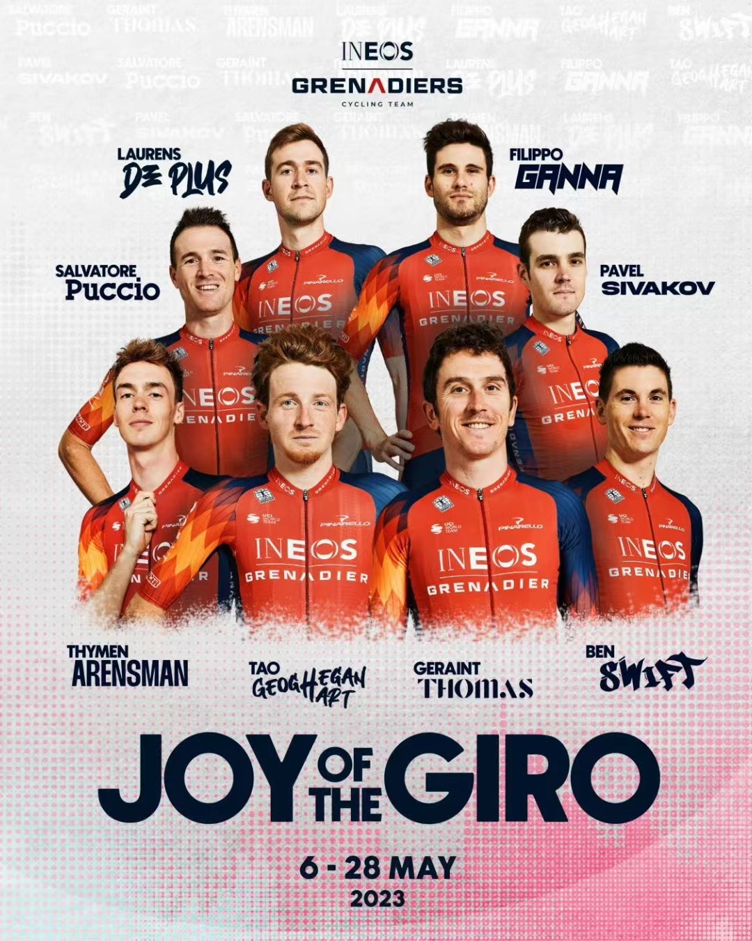 Il Team Ineos parteciperà al Giro d'Italia